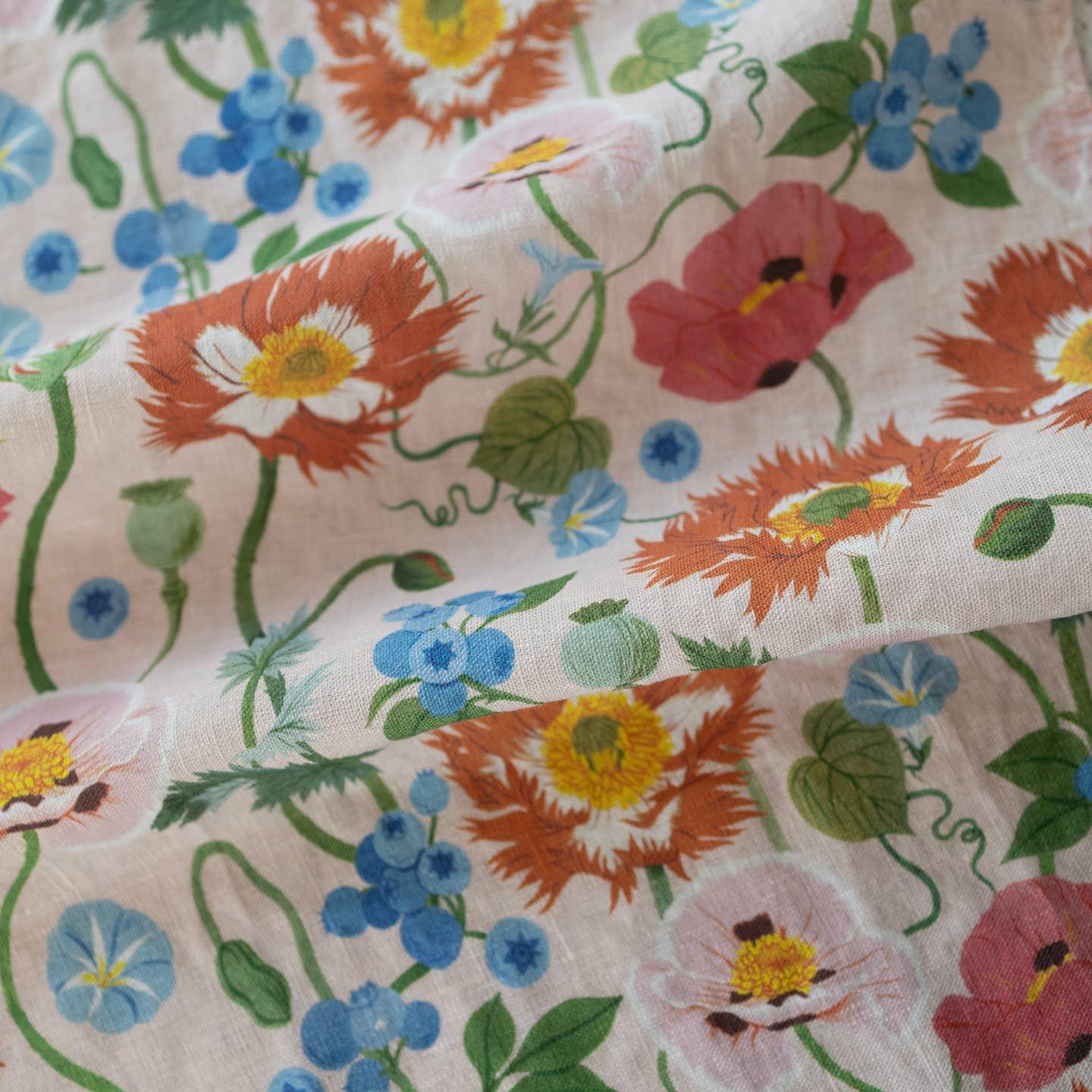 Poppies Linen Tea Towel